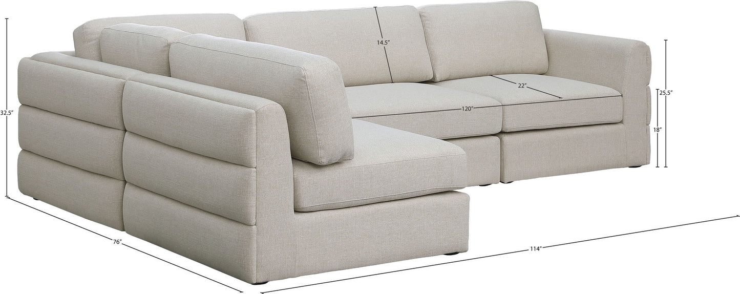 Beckham - 4 Piece Modular Sectional