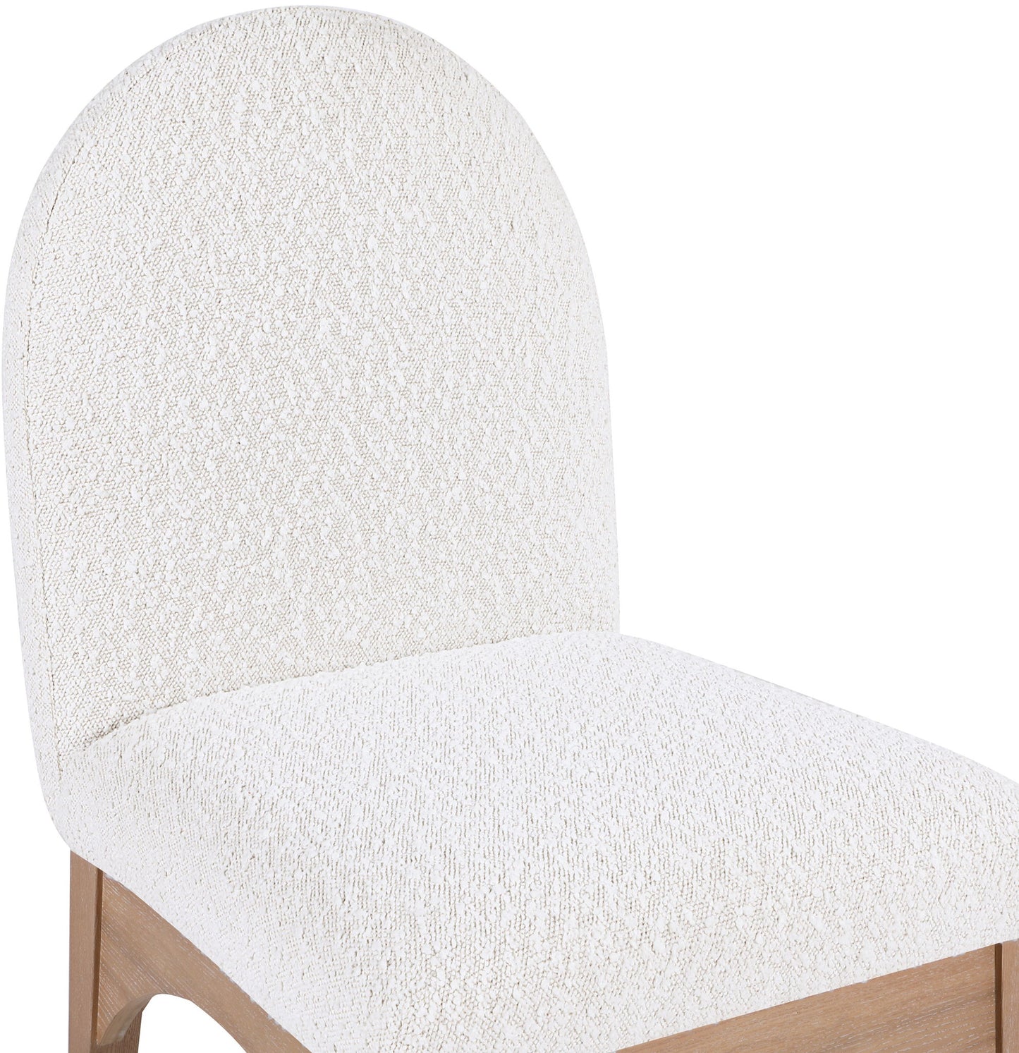 Waldorf - Boucle Dining Side Chair With Natural Legs