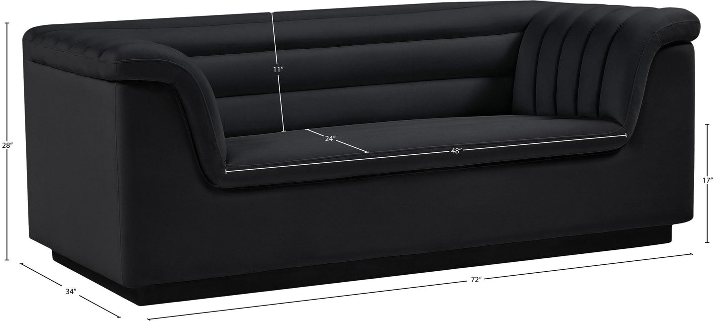Cascade - Velvet Loveseat