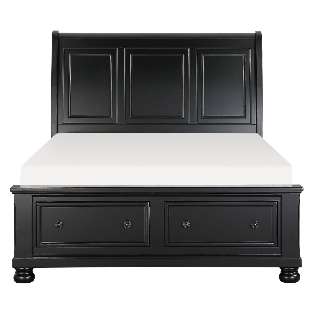 Laurelin Queen Sleigh Platform Bed with Footboard Storage
