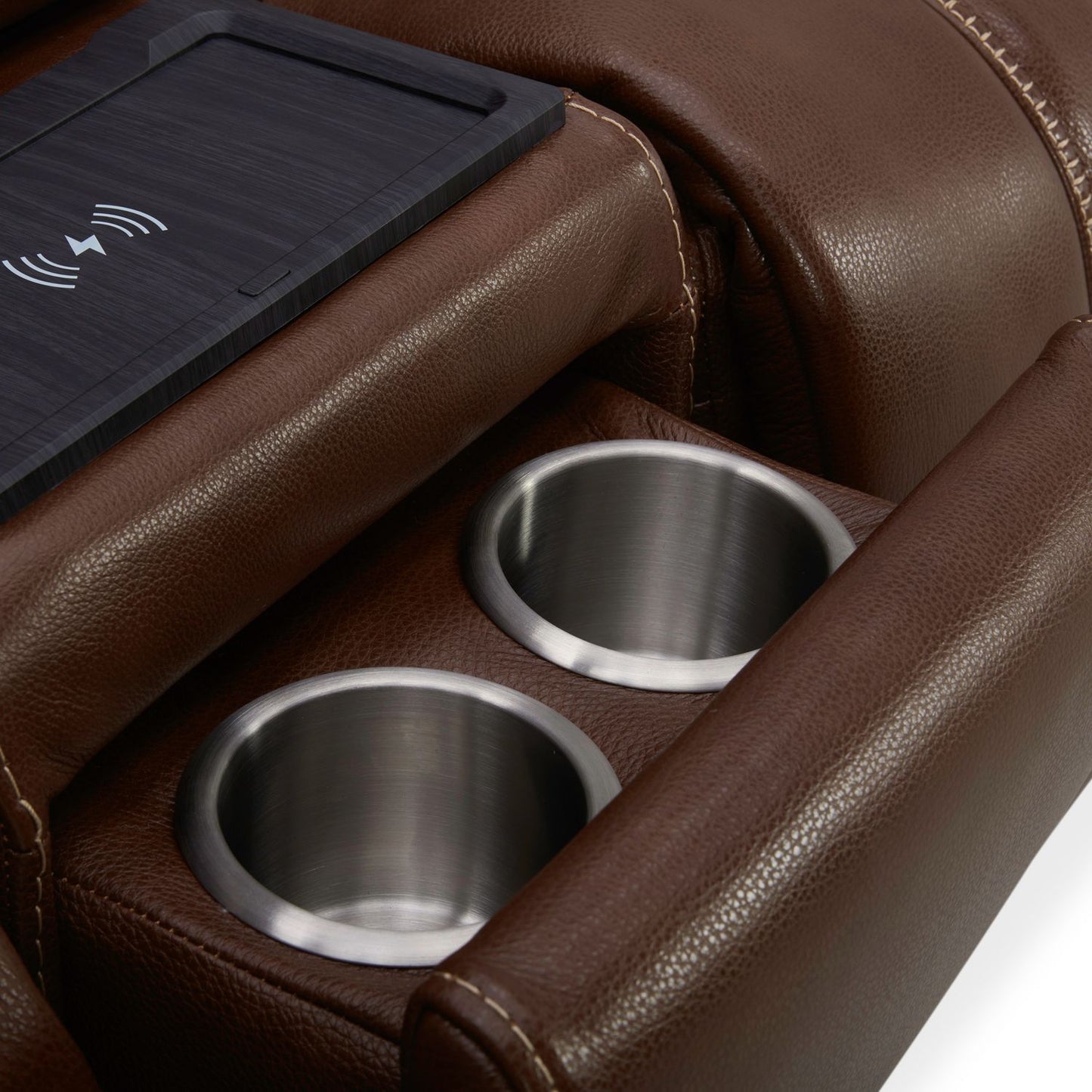 Caswell - Loveseat With Console P2 & ZG - Brown