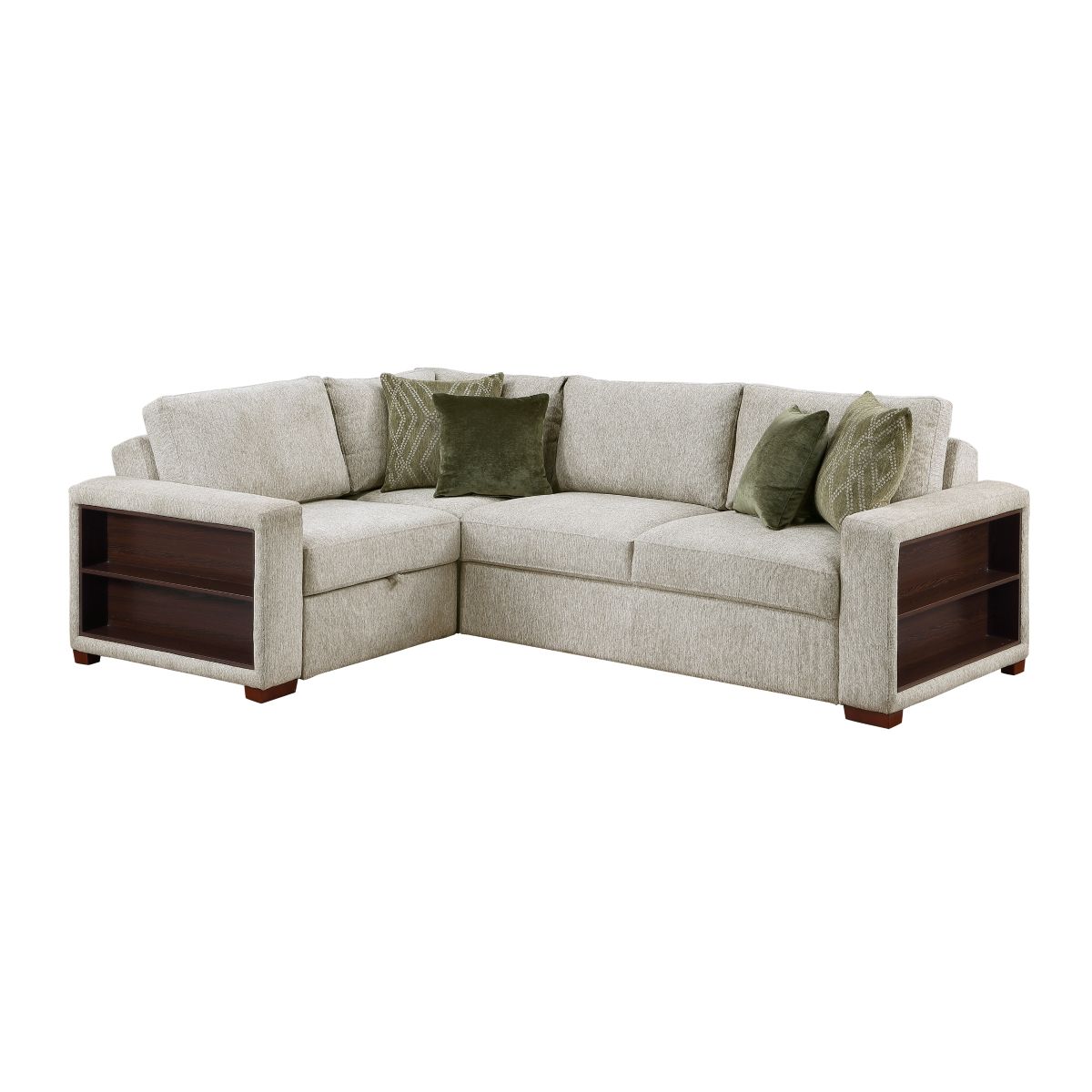 Isla 3-Piece Sectional with Pull-out Bed and Click Motion Back
