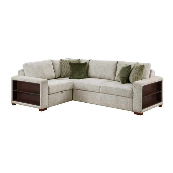 Isla 3-Piece Sectional with Pull-out Bed and Click Motion Back