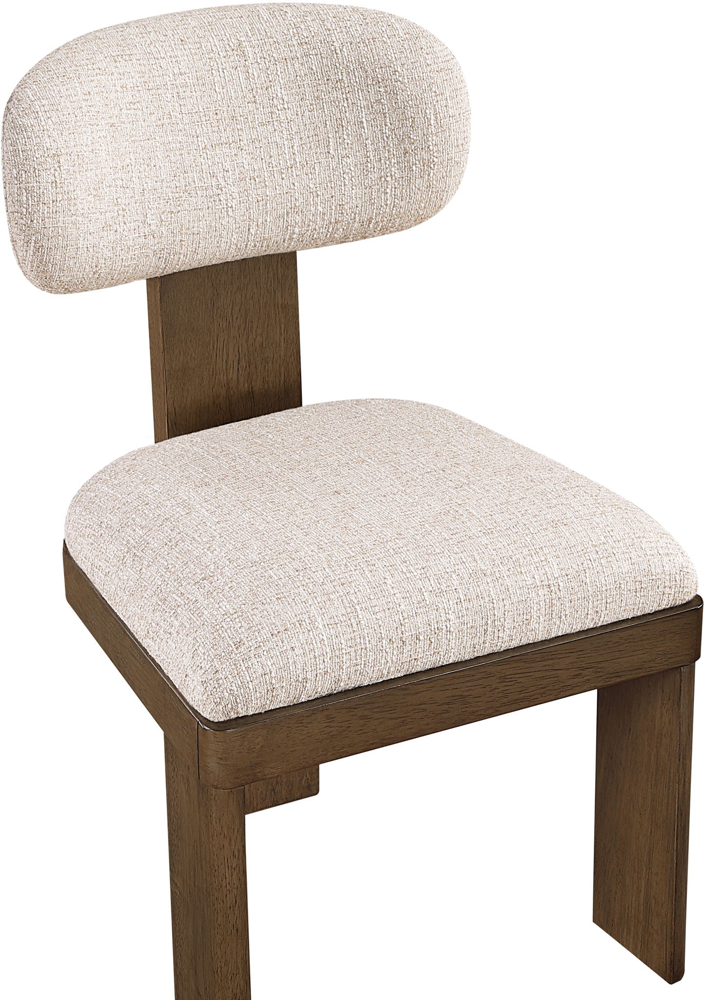 Timbra - Linen Textured Fabric Upholstered Dining Chair (Set of 2) - Walnut Base