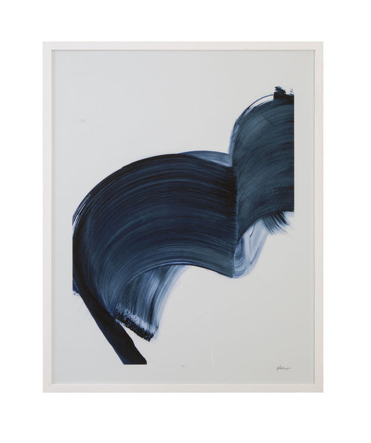 Passing Waves IV Framed Print - Blue