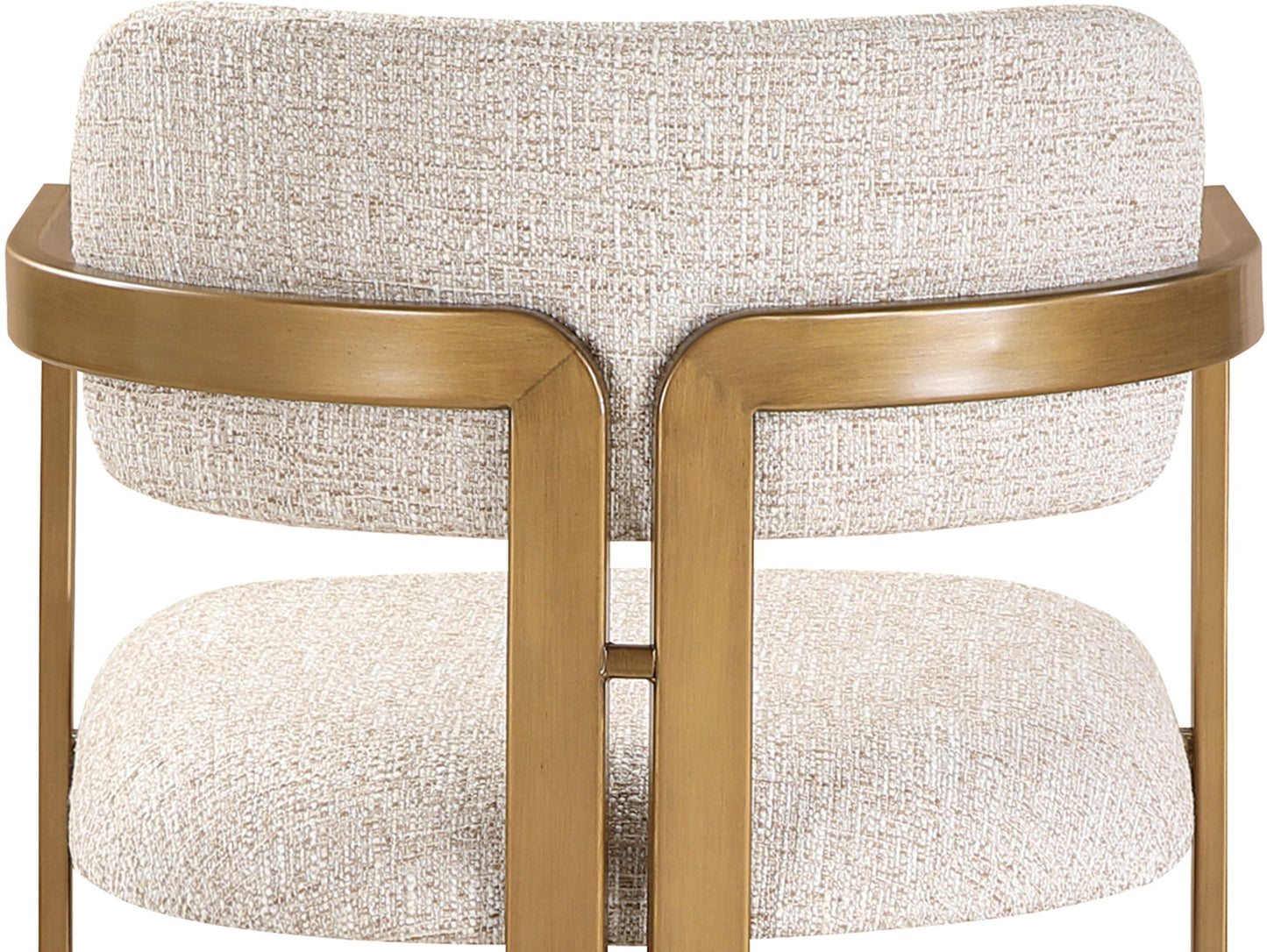 Aurum - Linen Textured Fabric Upholstered Counter Stool