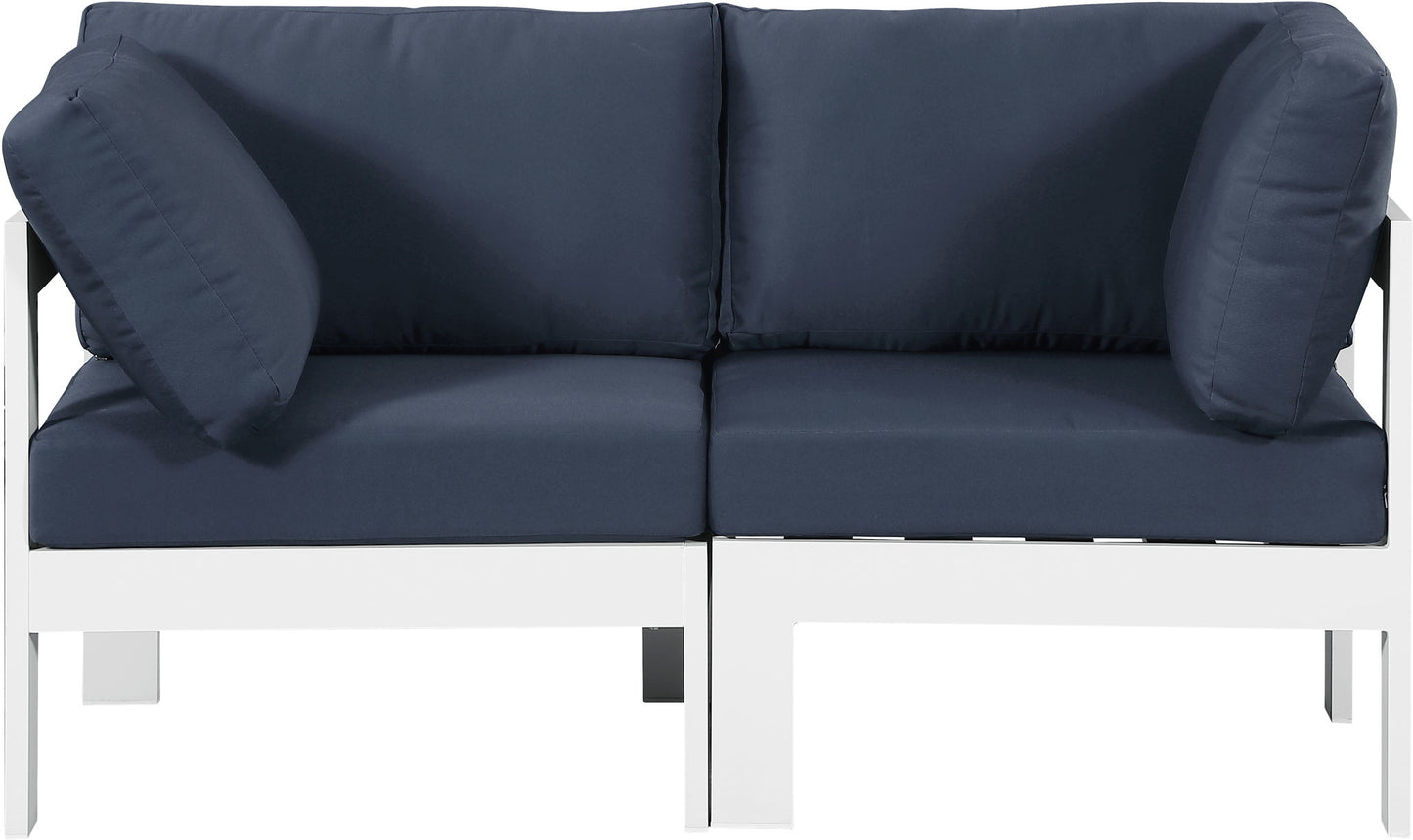 Nizuc - Outdoor Patio 2 Seat Modular Sofa With White Frame