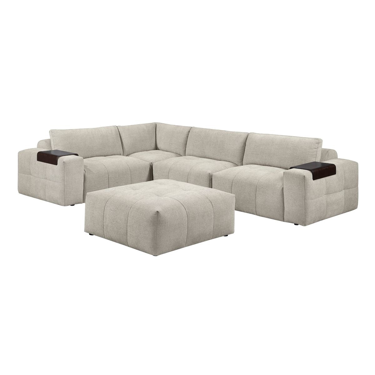 Tidal 5-Piece Modular Sectional with Ottoman