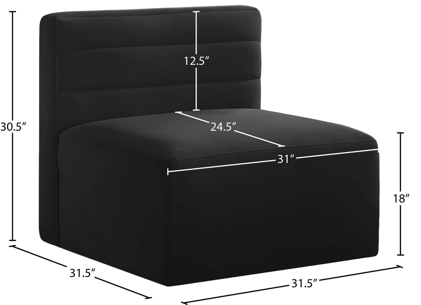 Quincy - Modular Armless Chair