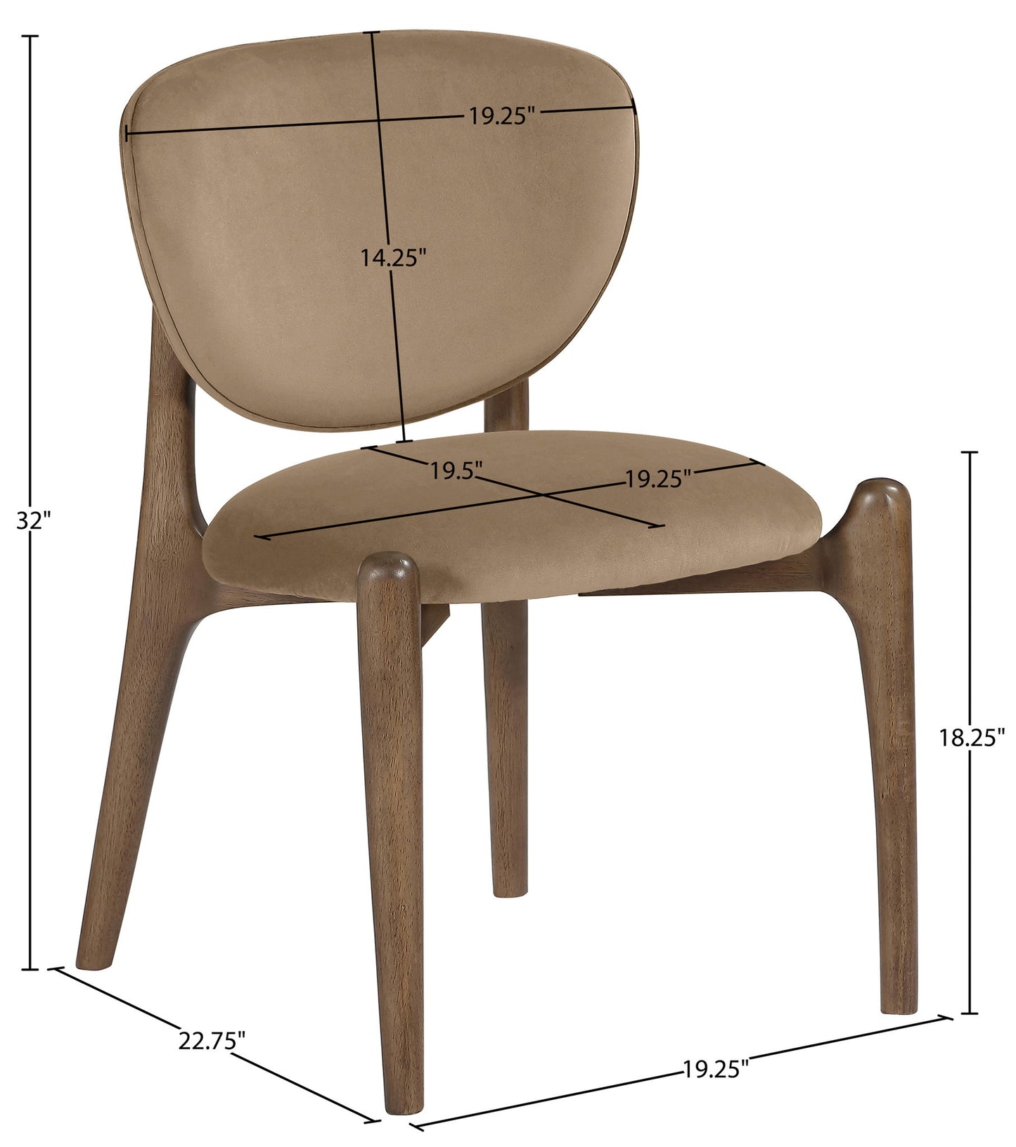 Velora - Upholstered Dining Chair (Set of 2) - Brown Base