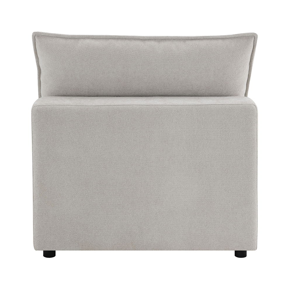 Marisa - Modular Armless Chair - Beige Boucle
