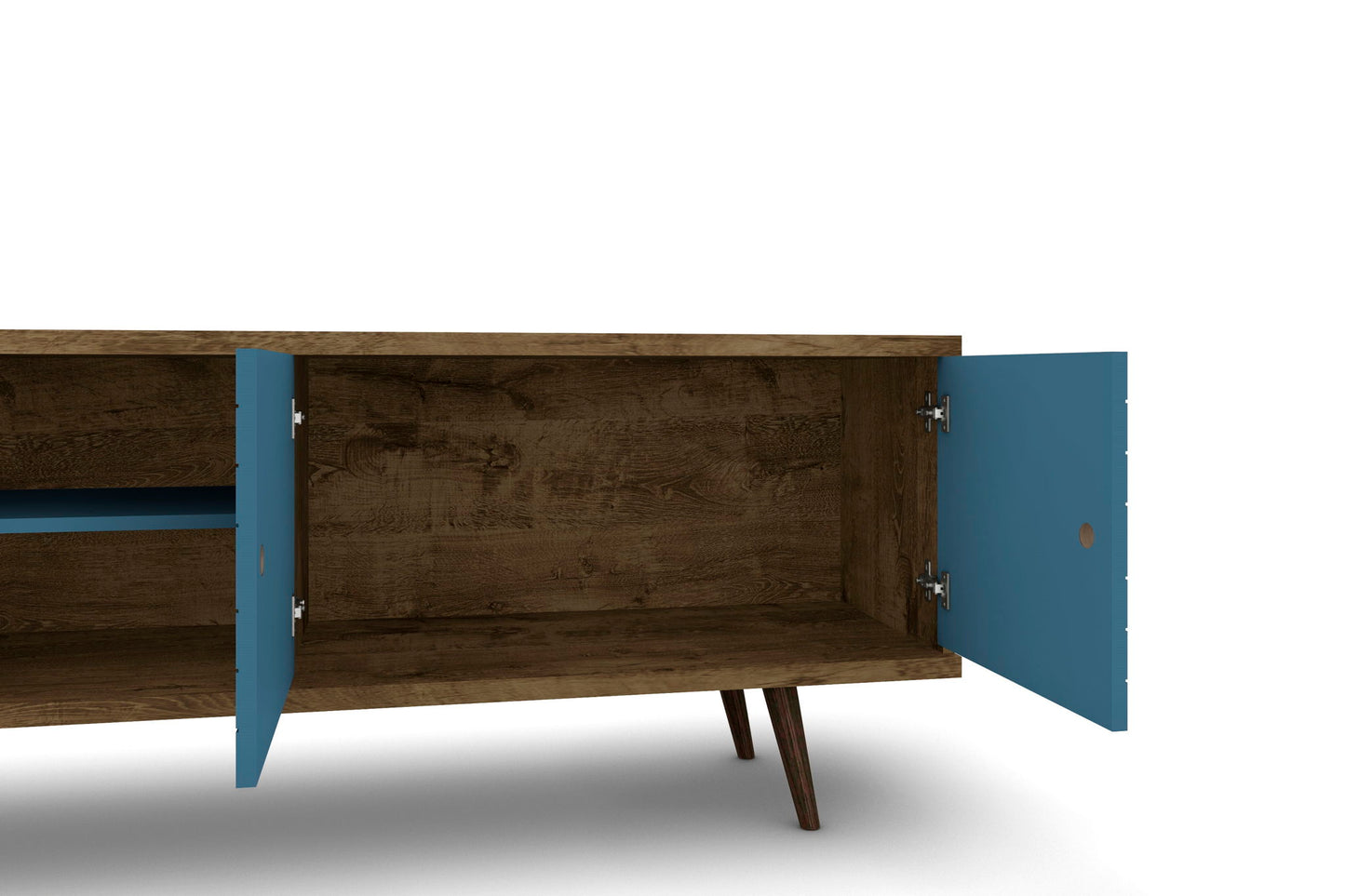 Manhattan Liberty - 63" TV Stand With Rustic Brown Frame