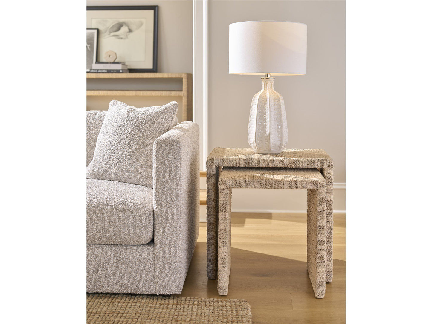 Oasis - Abaca Nesting Tables - Beige