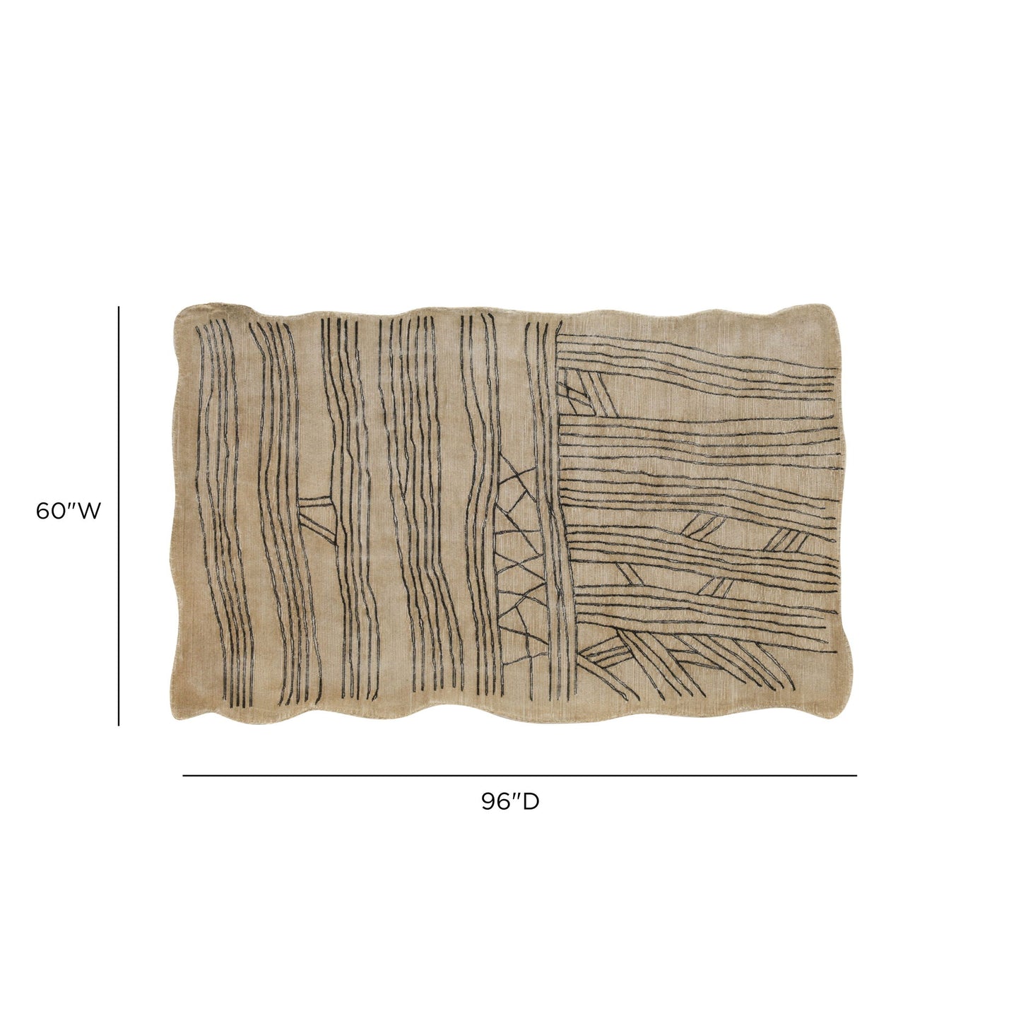 Daphne - 5' x 8' Hand Tufted Wool Area Rug - Natural