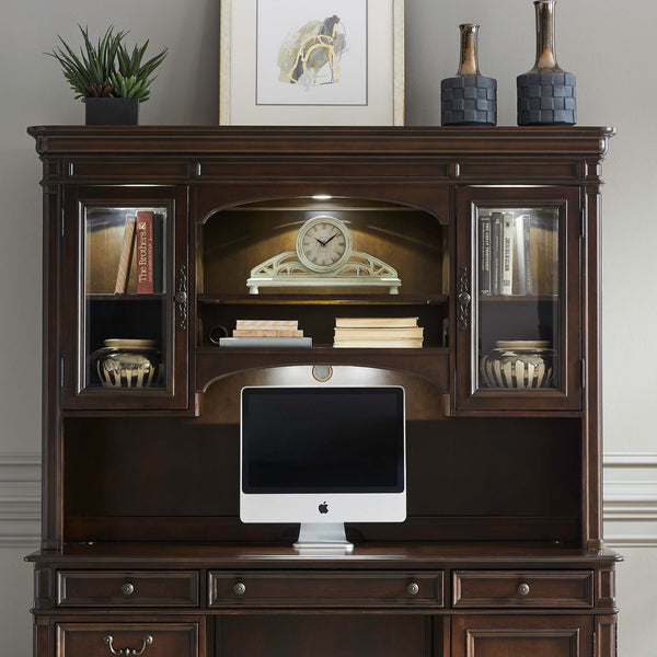 Brayton Manor - Jr Executive Credenza Hutch - Cognac