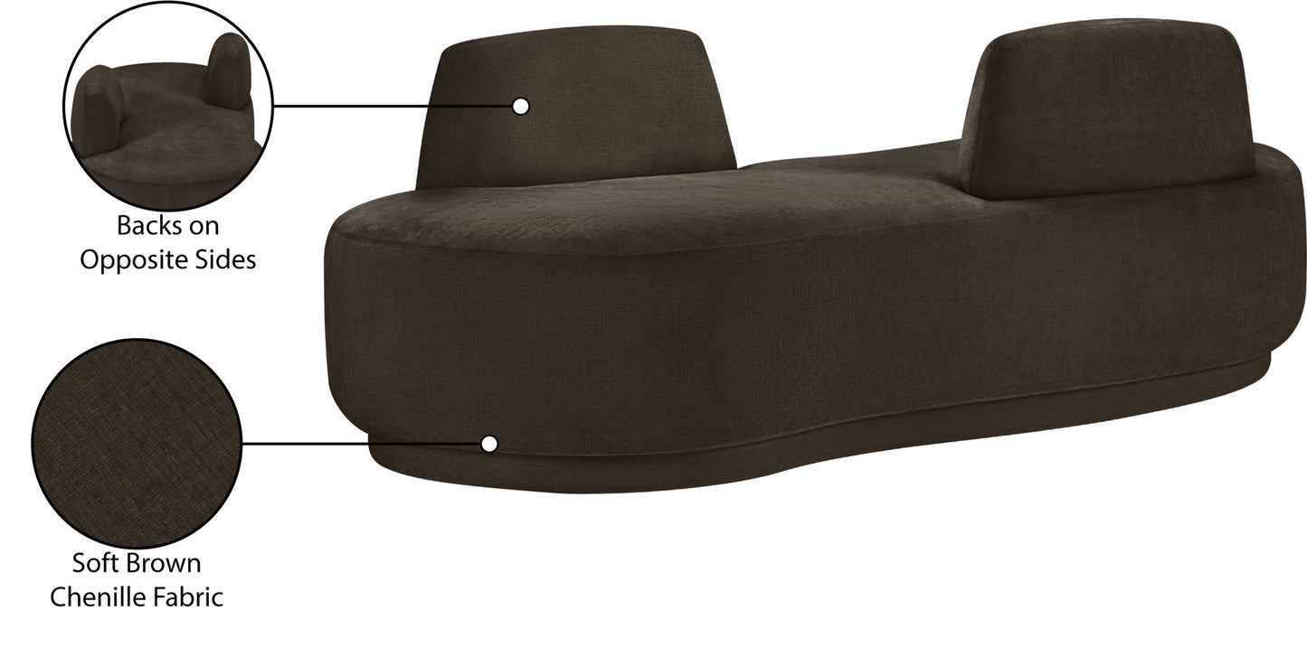 Argyle - Chenille Fabric Chaise / Loveseat