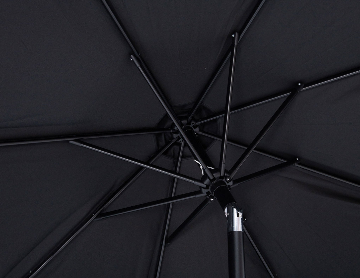 Amalfi - Aluminum Patio Umbrella - Black Base / Black Pole
