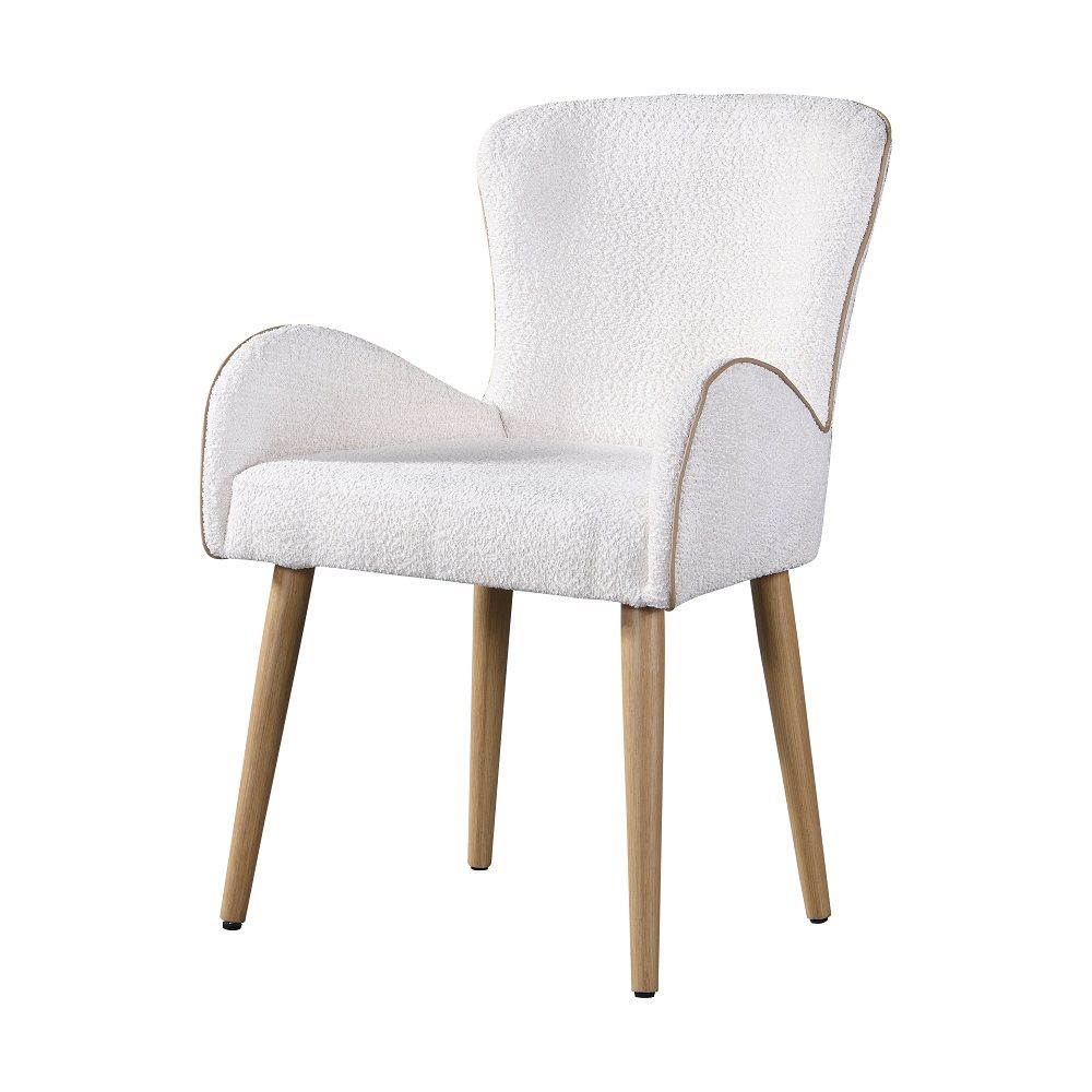 Adalynn - Side Chair (Set of 2) - Beige Boucle & Oak