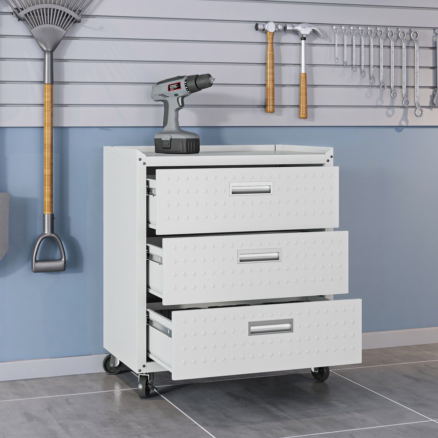 Manhattan Fortress - 3-Drawer Rolling Garage Cabinet