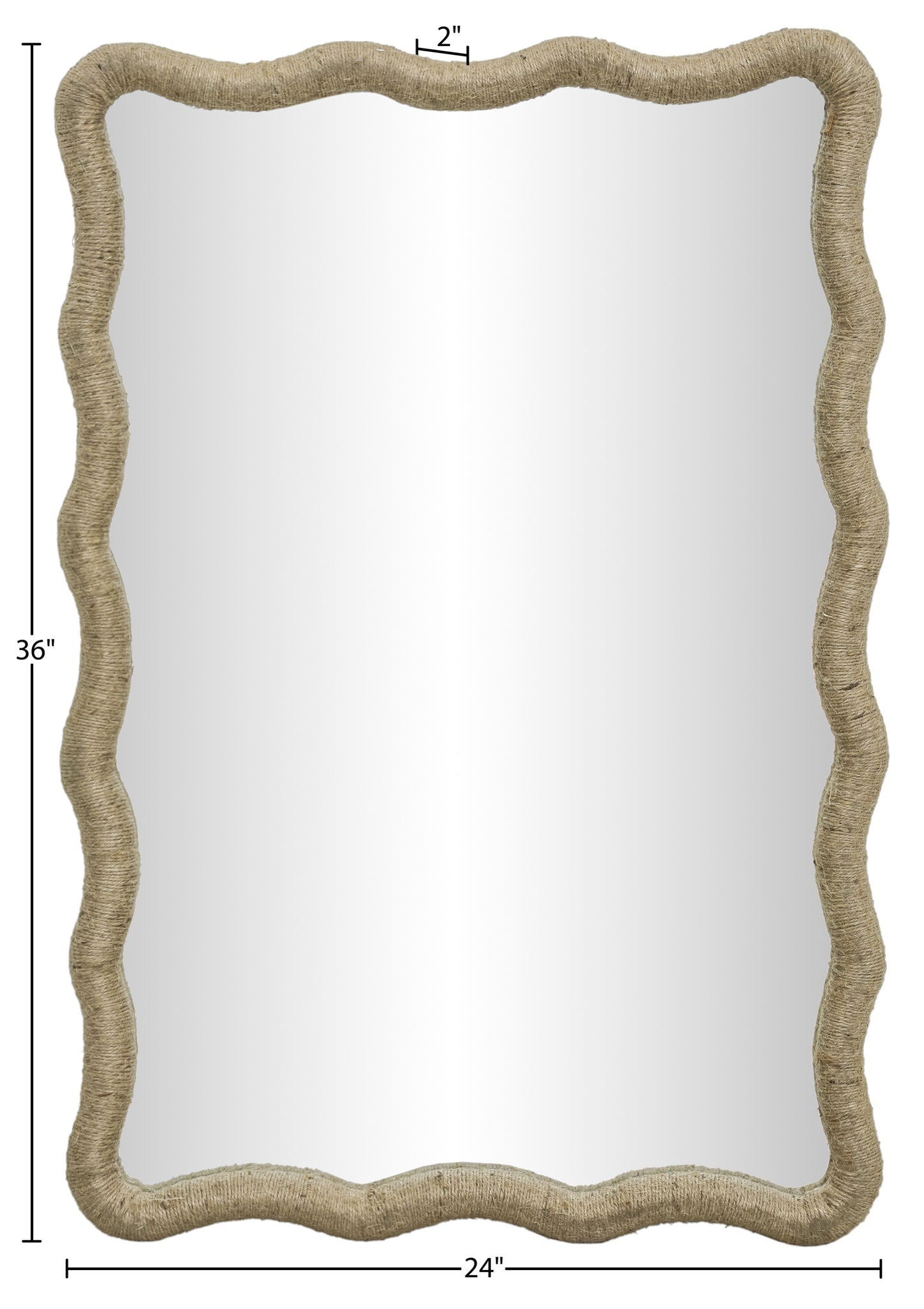 Meadow - Jute Rope Framed Mirror - Natural