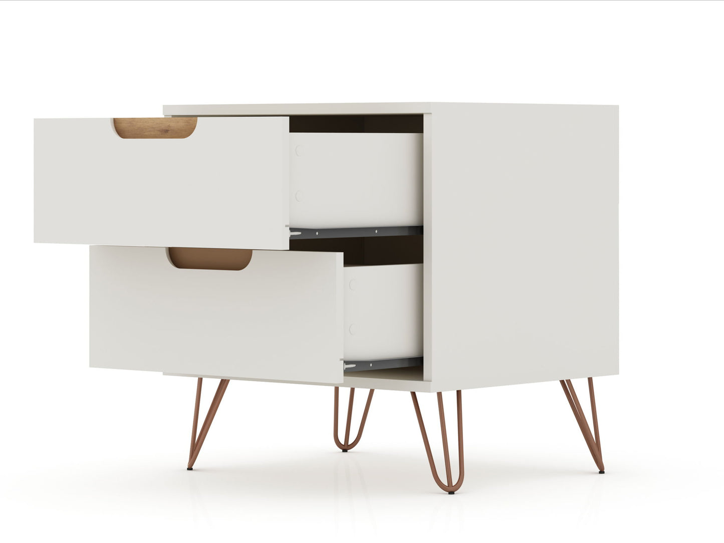 Manhattan Rockefeller - 2-Drawer Wooden Nightstand