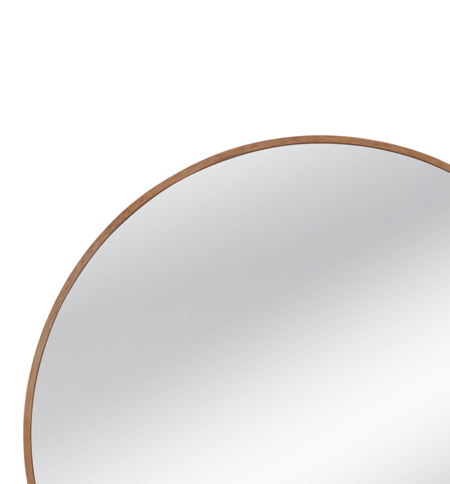 Florets - Round Wall Mirror - Light Brown