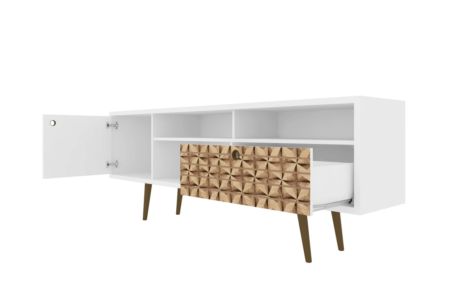 Manhattan Liberty - 71" TV Stand With White Frame