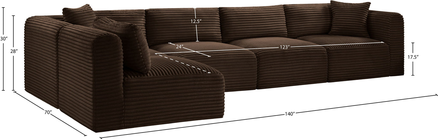 Shaggy - 5 Piece Modular Sectional