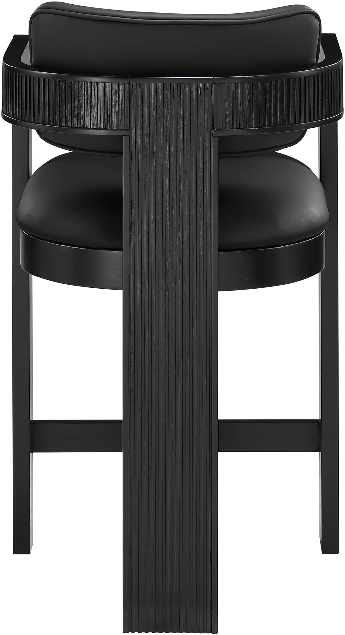 Sacha - Vegan Leather Upholstered Counter Stool With Black Base