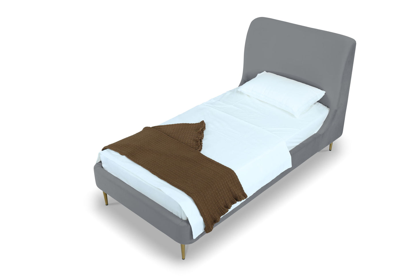 Manhattan Heather - Bed With Gold Legs