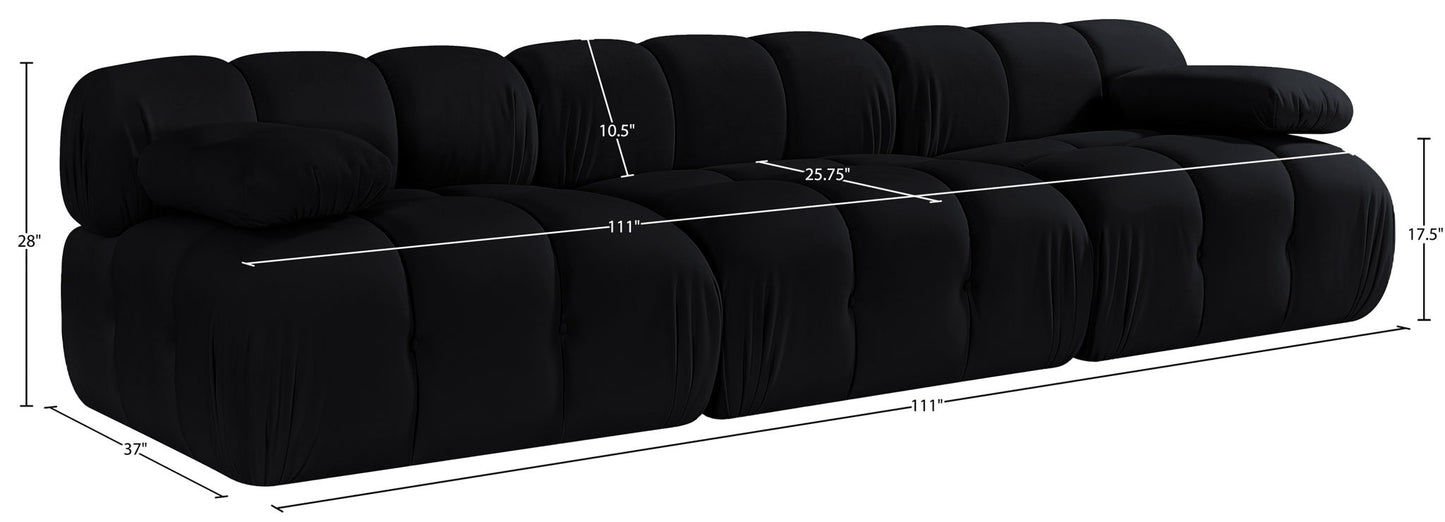 Orin - Velvet 3 Piece Modular Sofa