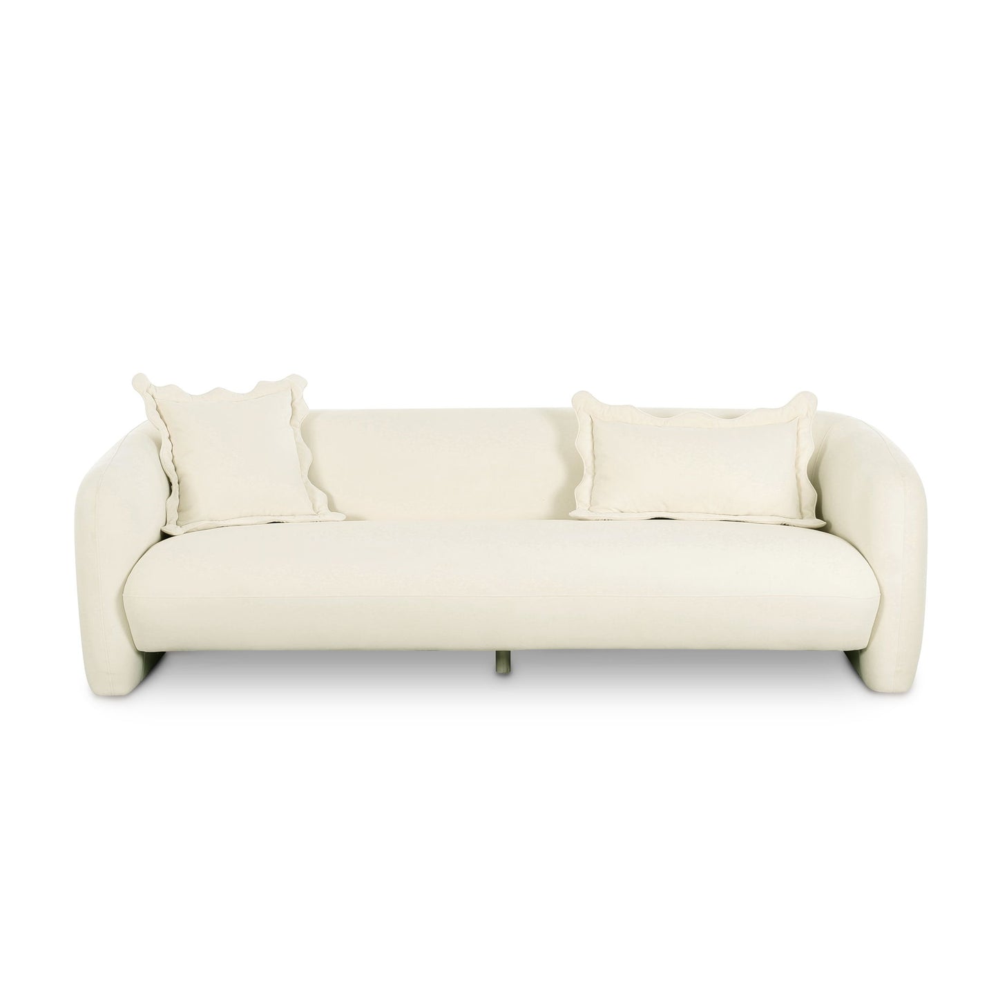 Lou - Performance Velvet Sofa - Cream