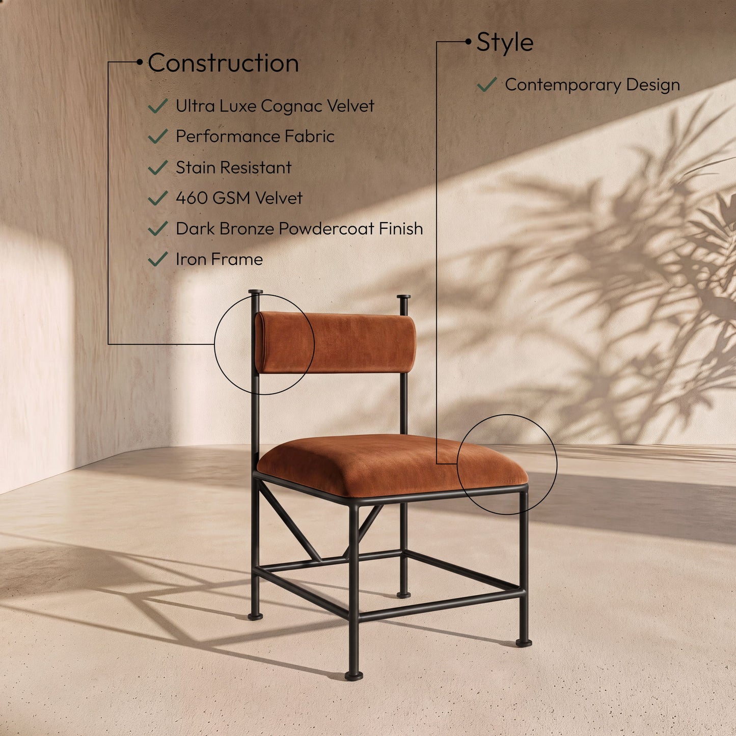 Monarch - Velvet Dining Chair (Set of 2)