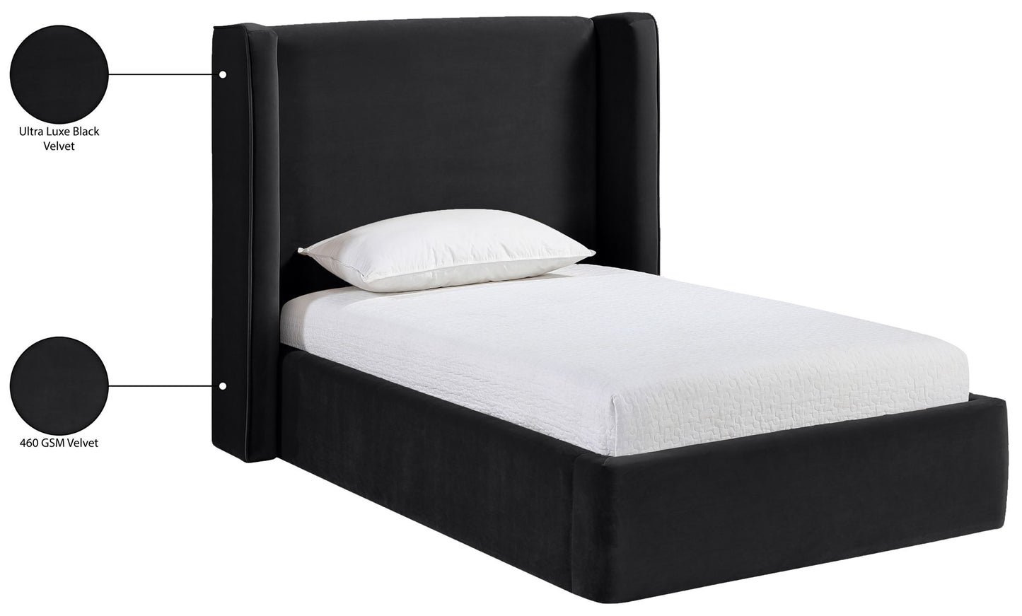Kendall - Velvet Upholstered Bed