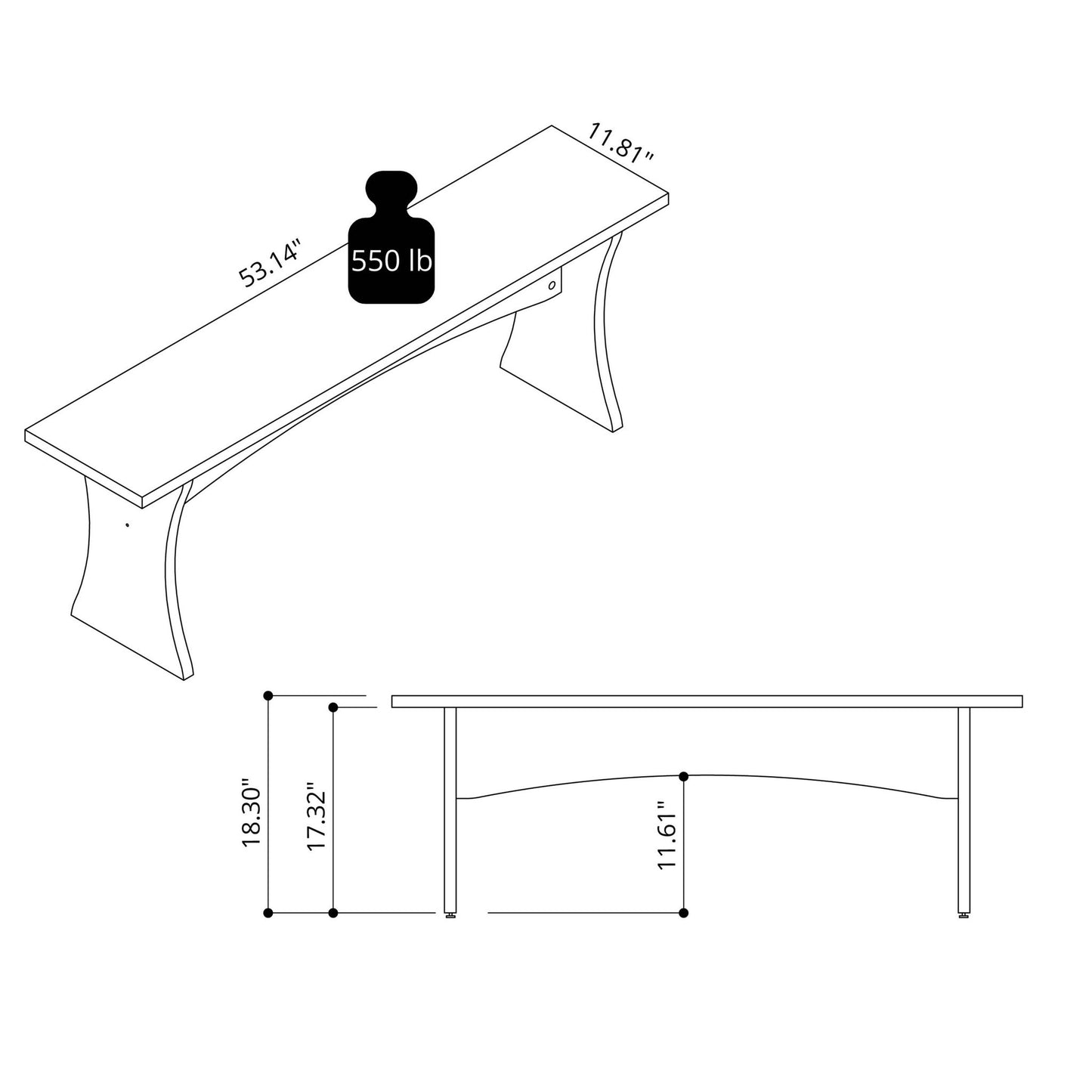 Manhattan Coney - Dining Bench (Set of 2)