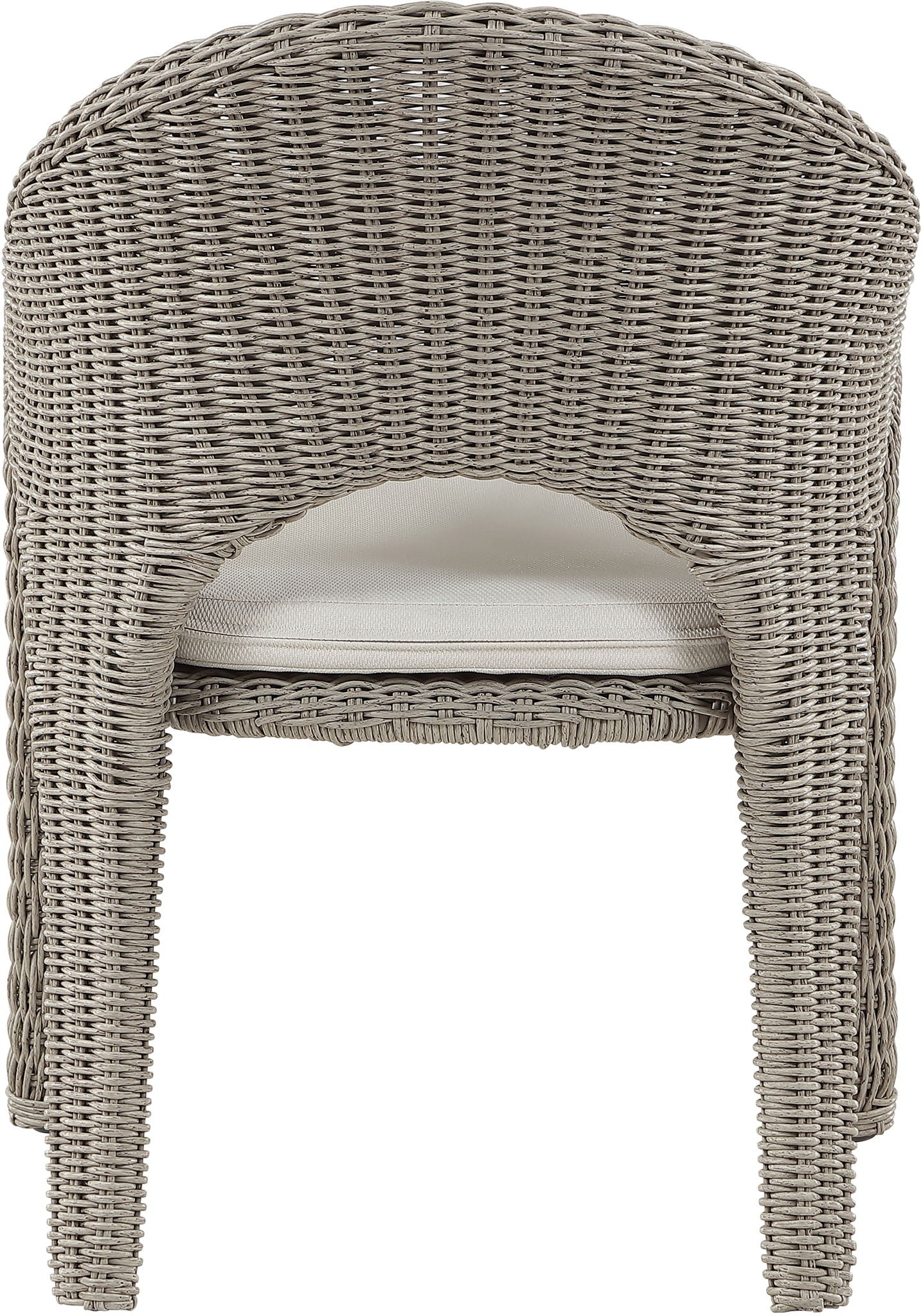 Seacrest - Olefin Water Resistant Fabric And Wicker Outdoor Patio Dining Chair