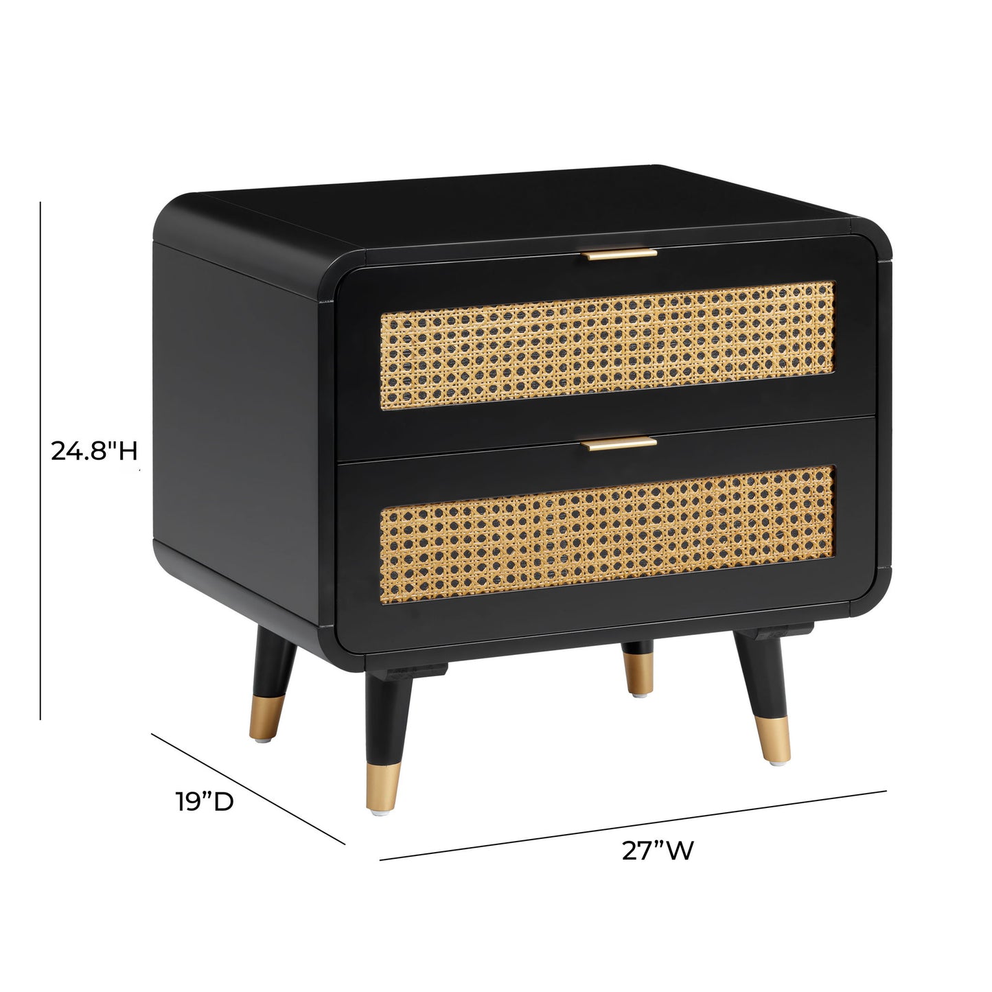 Christine - Nightstand - Black