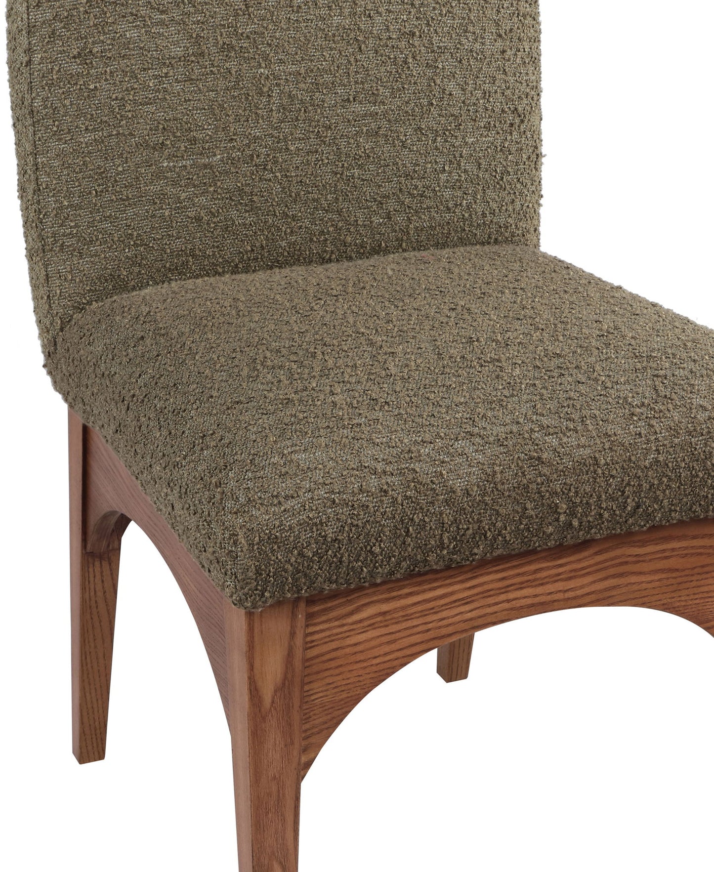 Waldorf - Boucle Dining Side Chair With Brown Legs