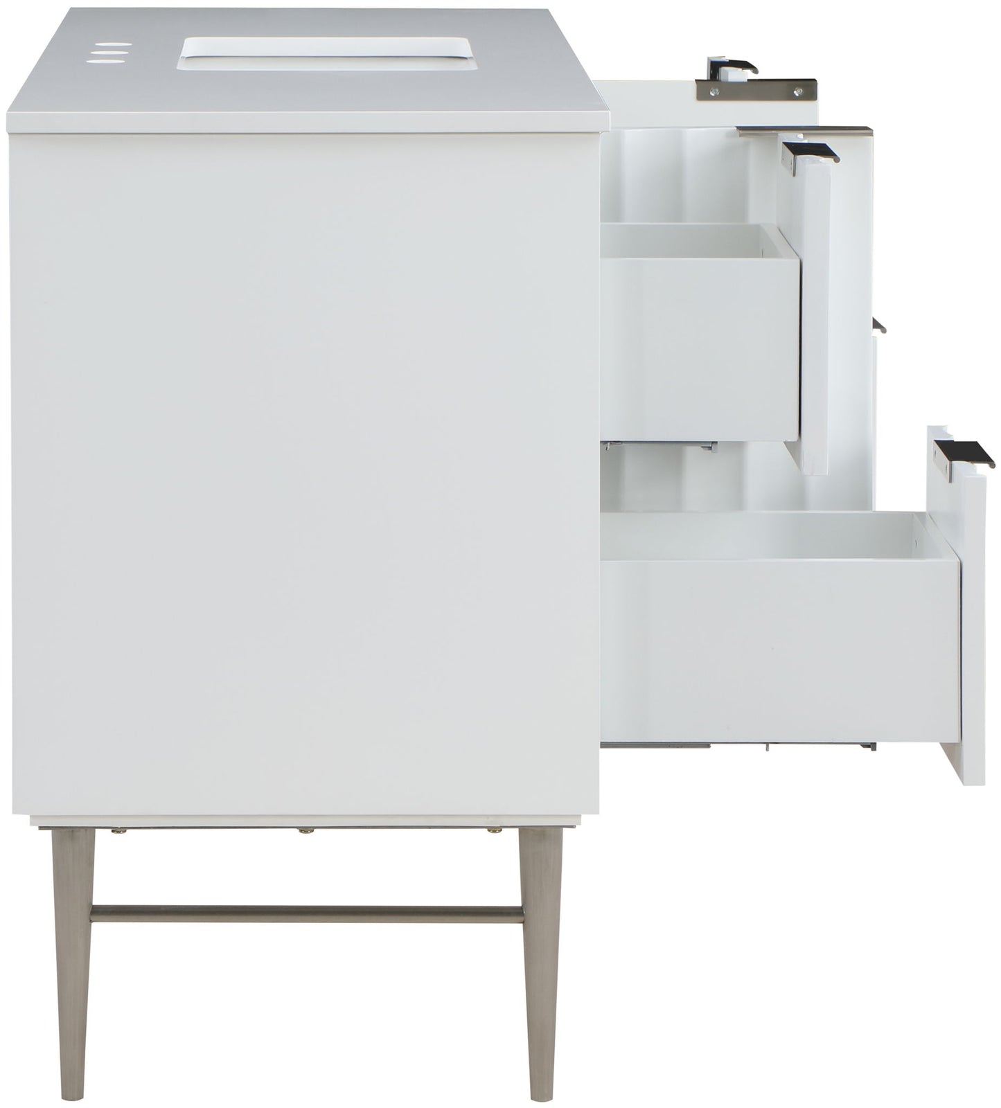 Modernist - Bathroom Vanity With Chrome Legs