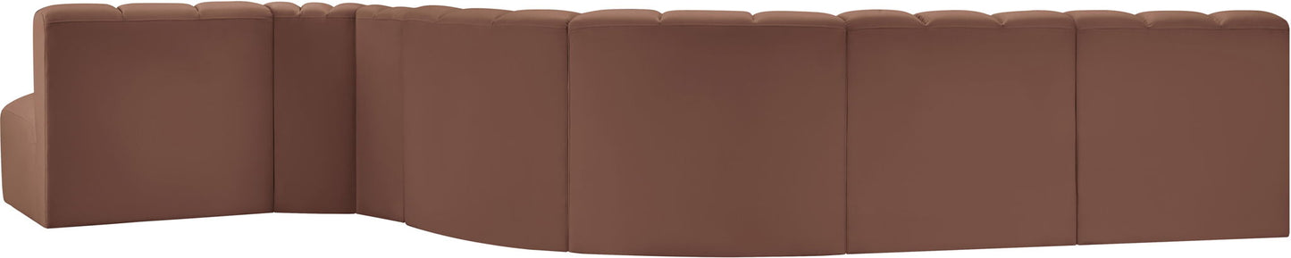 Arc - Faux Leather 7 Piece Modular Sofa