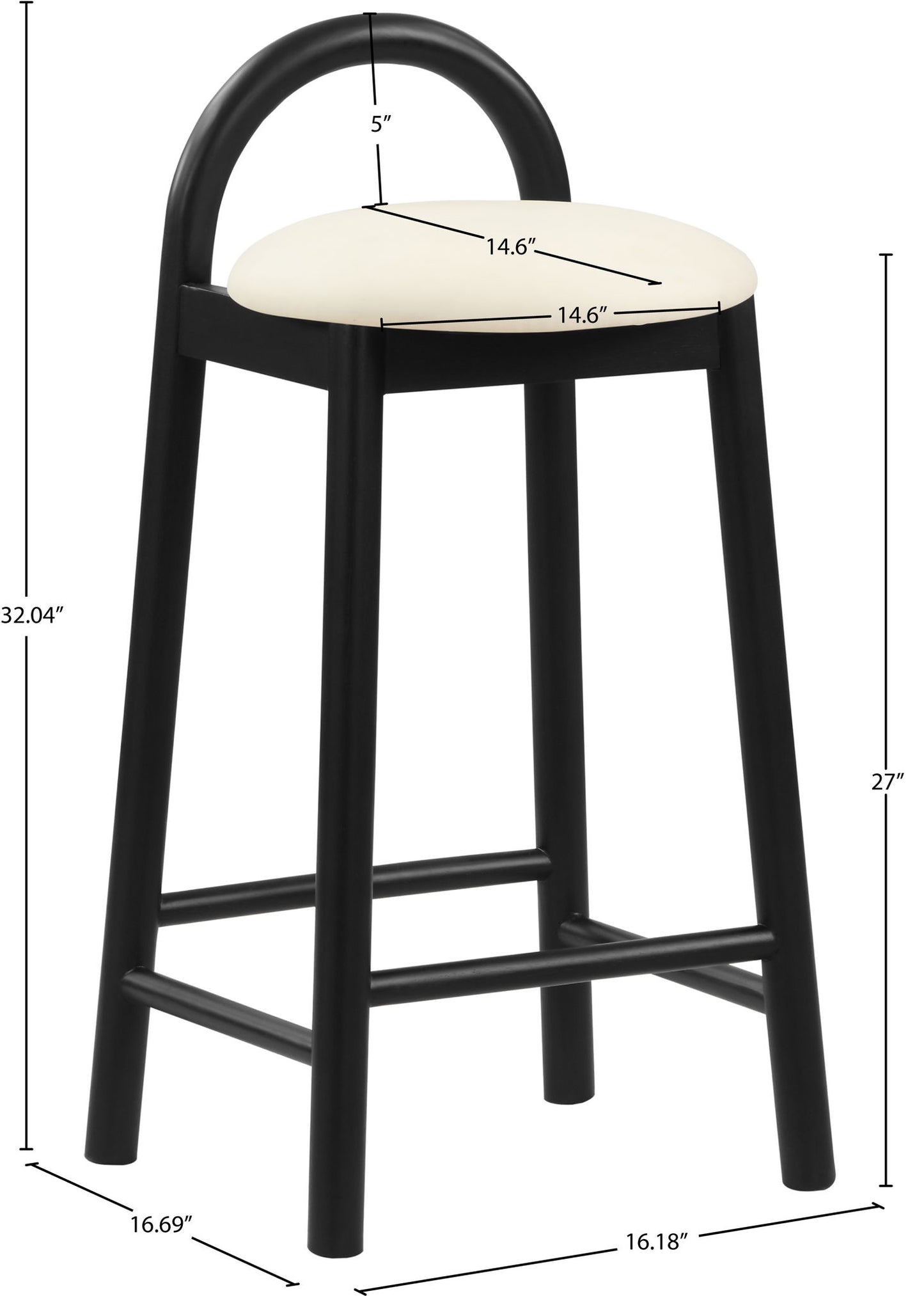 Calvin - Stool - Black Legs