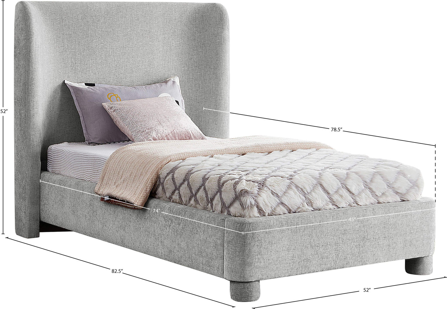 Penny - Chenille Fabric Bed