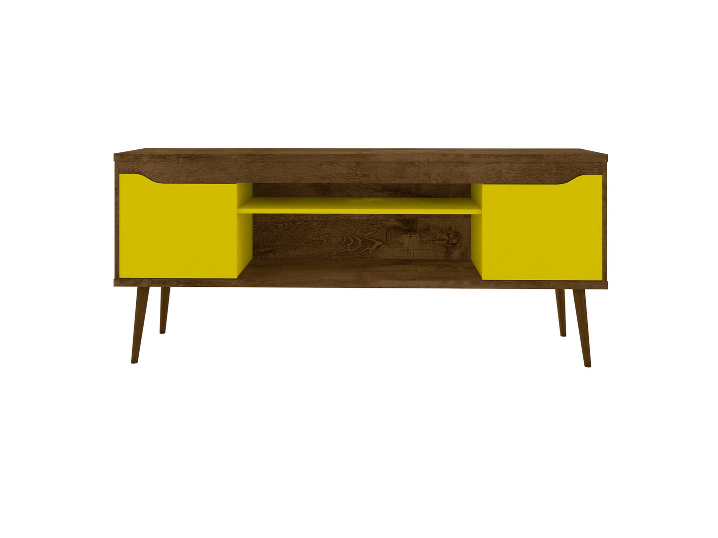 Manhattan Bradley - TV Stand With Rustic Brown Base