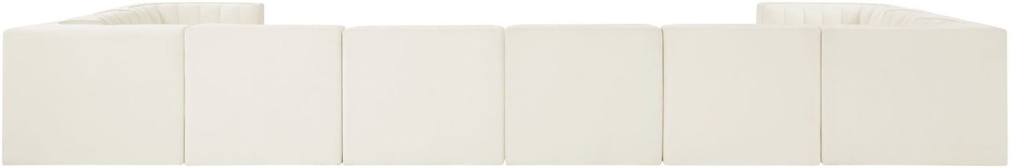 Rummi - Velvet Performance Fabric Upholstered 10 Piece Modular Sectional