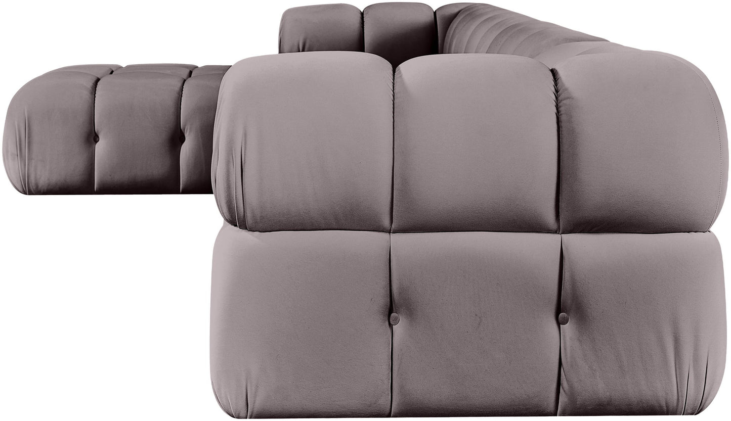 Orin - Fabric Velvet 5 Piece Modular Sectional
