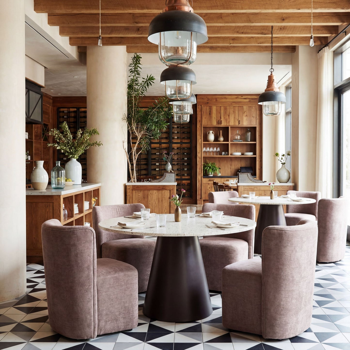 Jorf - Dining Table - Beige / Bronze