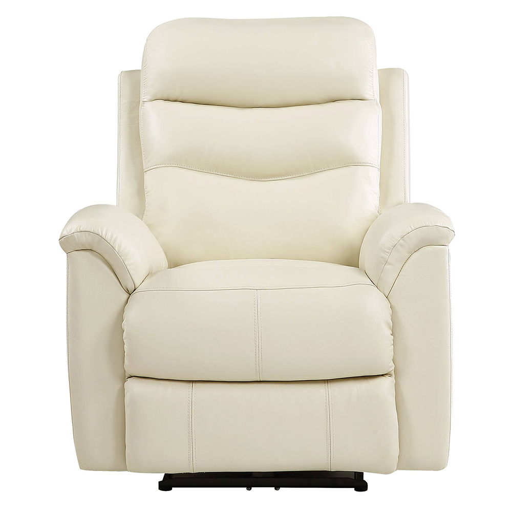 Ava - Power Motion Recliner - Beige Top Grain Leather Match