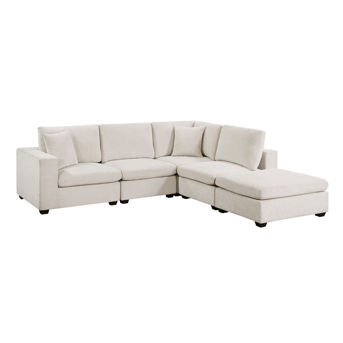 Serenity 5-Piece Modular Sectional with Ottoman