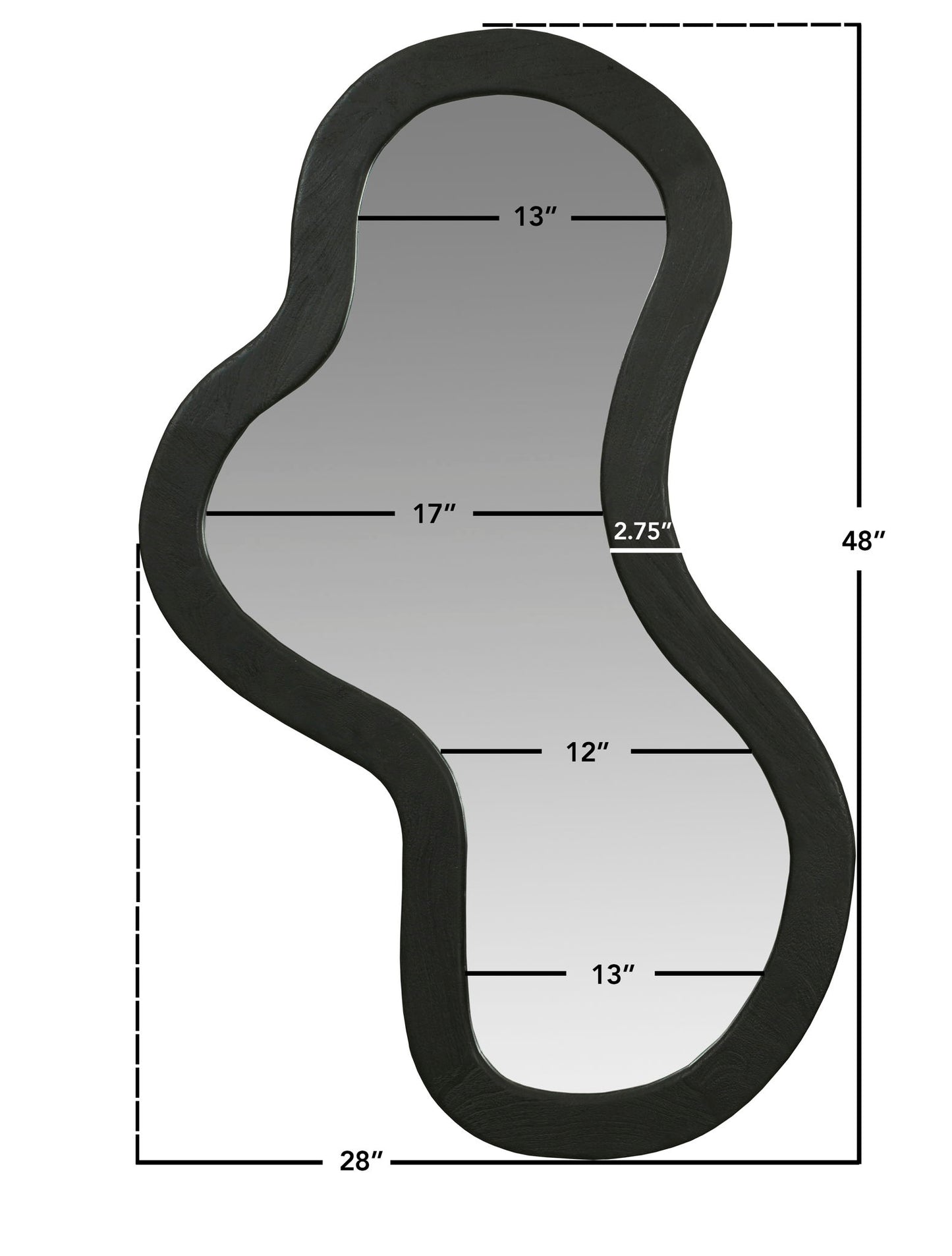 Oblique - Mirror - Wood