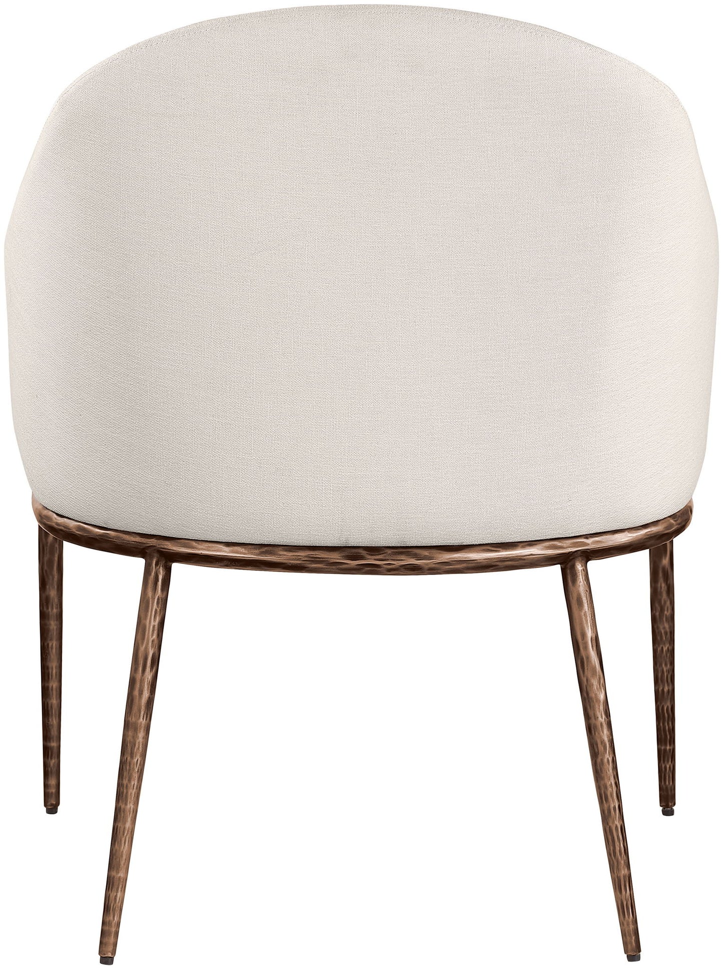 Ferro - Upholstered Dining Arm Chair With Brushed Bronze Legs